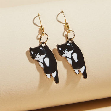Scruffy Kittens Teardrop Earrings Earrings KittyNook Cat Company Tuxedo Cats